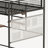 Full Size Loft Metal Bed With Black For Bedroom And Dormitory, With Built-In Charging Station And LED Lighting-1138357013