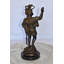 Statue bougeoir en marbre Supernova Blackamoor monté sur marbre 9 po x 4 po x H 17 po
