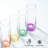 JoyJolt Hue Colored Stemless Champagne Flute Glasses, 9.4oz
