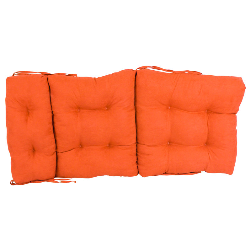 Coussin de siège / dossier en microsuède, L 20 po x P 42 po, Tangerine