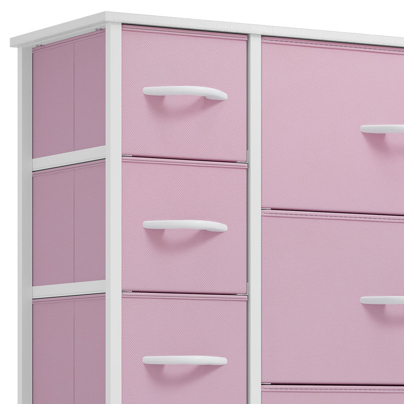 Commode 8 tiroirs Frankfield, Rose