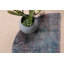 Tapis chic en laine turque bleu Oushak idéal pour les vestibules et les chambres d'enfants avec un look rétro
