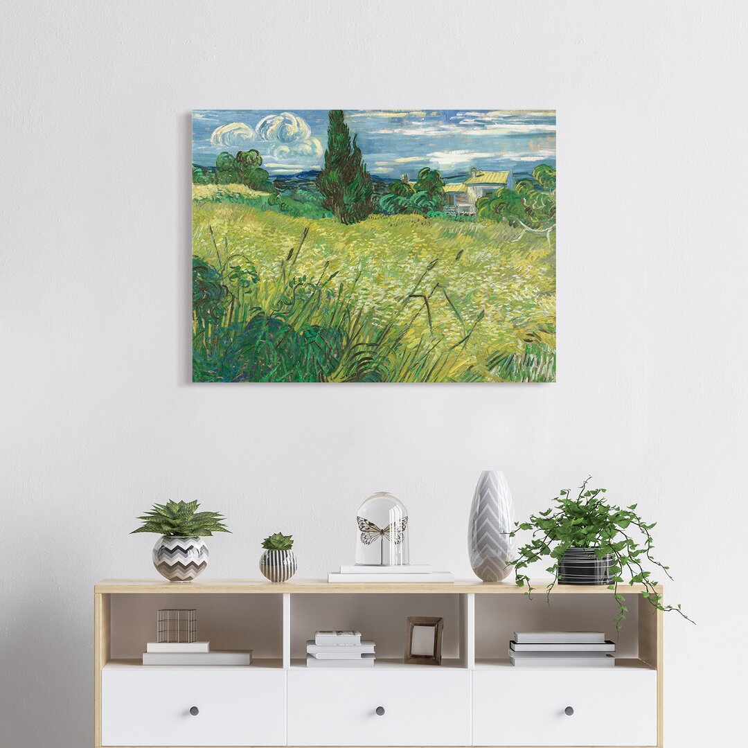 Leinwandbild Green Field von Vincent van Gogh