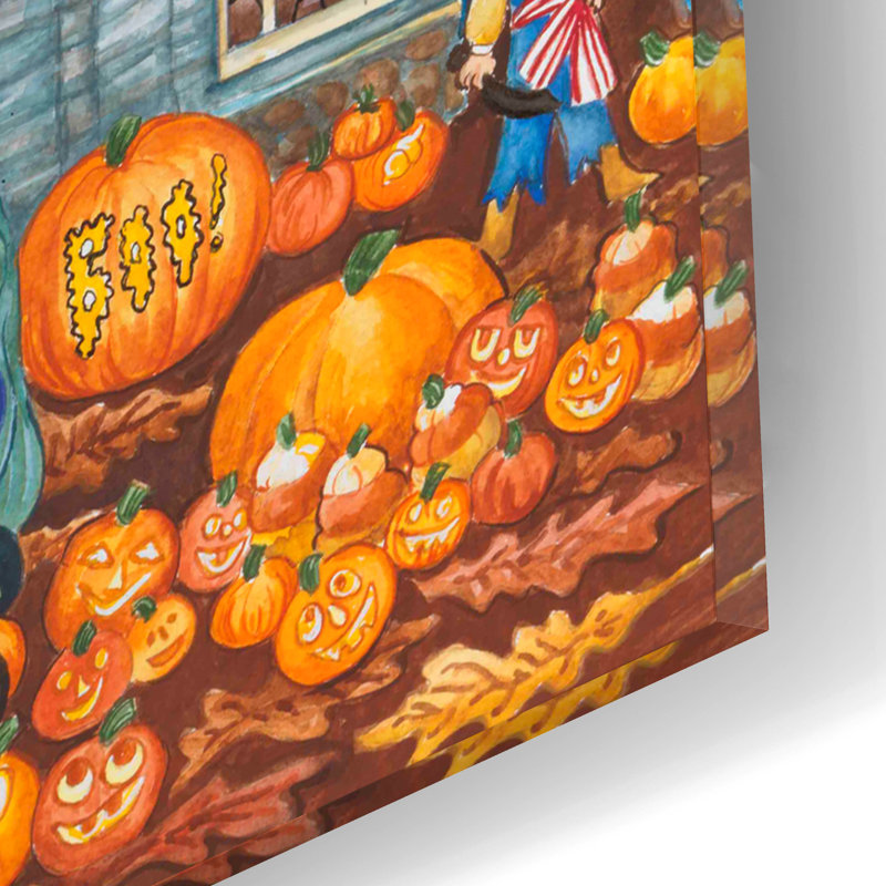 Art mural en verre Alcott Hill®, Haunted House, H 12 po x l 16 po x P 0,13 po