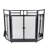 Lavish Home Fireplace Screen - 3 Panel Fireplace Gate with Fireplace Doors and 4PC Fire Place Tools Set with Poker, Tongs, Brush, and Shovel - Indoor/Outdoor Fireplace Covers