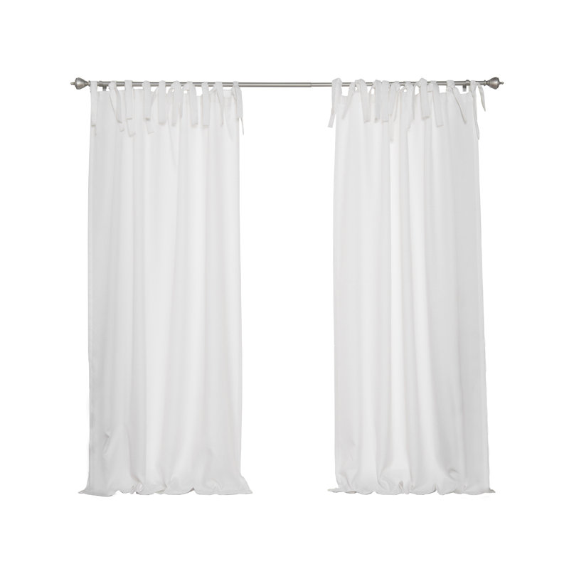 Arusyak Outdoor Tie Top Curtain, White