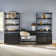 Jorah 3-Piece Transitional Writing Desk With 2 Wide Bookcases
