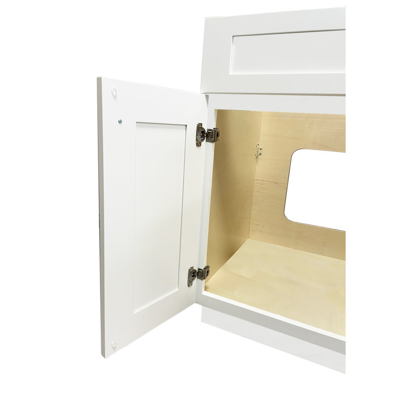 Disar 30'' Single Bathroom Vanity Base Only in White, White