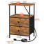 39 cm W Steel Bedside Table-1637225203