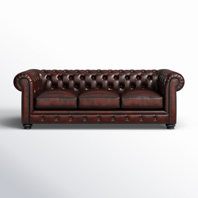 Freddie 95'' W Leather Sofa