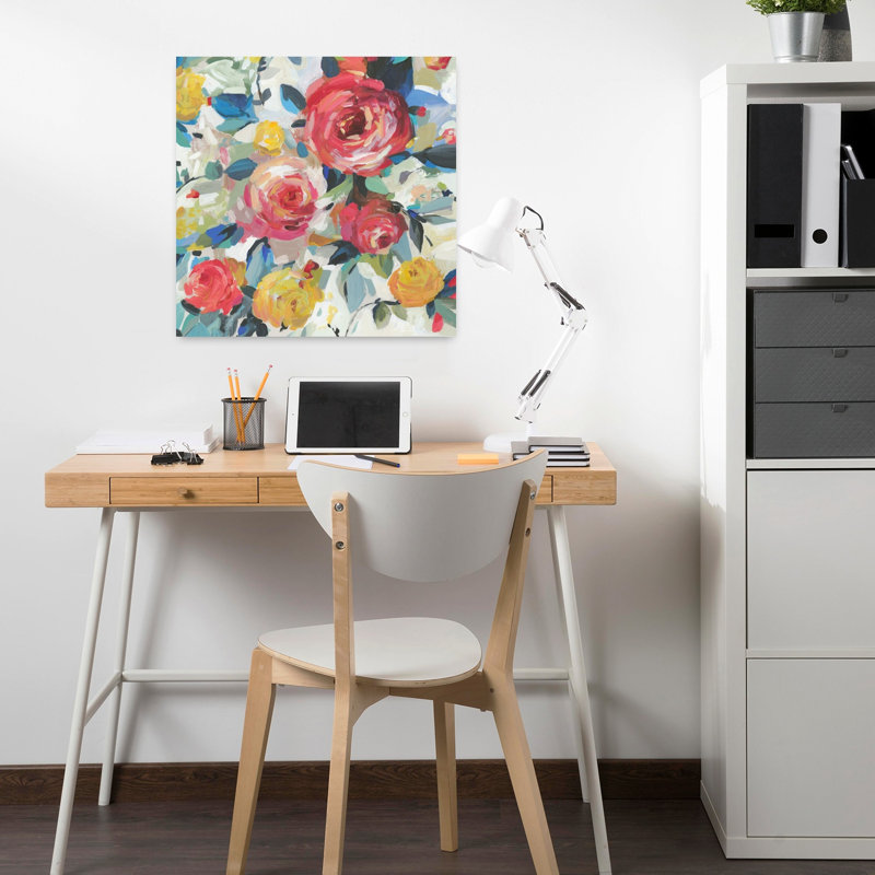 Roses rouges, romantique, fantaisiste, fantaisiste, art printanier, H 18 po x l 18 po