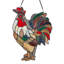 15.25"H Rusty the Rooster-Stained Glass Window Panel
