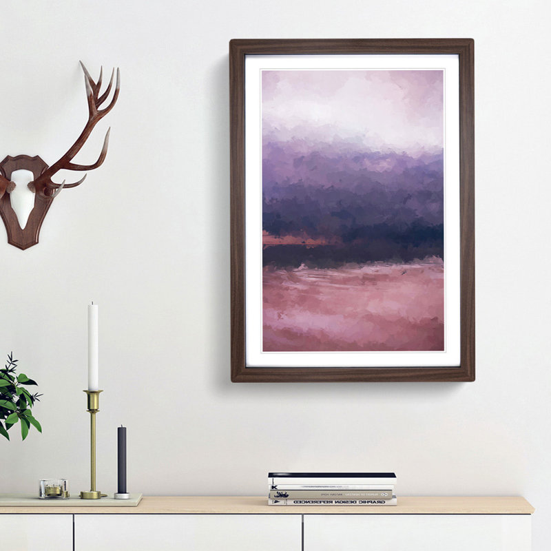 Moody Waters - Picture Frame Graphic Art Print, Walnut Framed, 36cm H x 27cm W x 2cm D