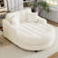 Luxueux canapé-lit en chenille pour une détente ultime dans le salon-281181209