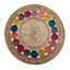 Round Ebel Polka Dots Hand Woven Area Rug-966438021
