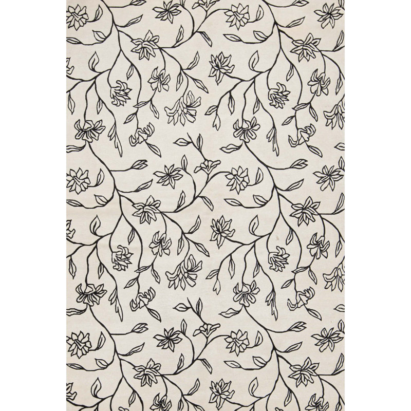 Tapis beige noué à la main de haute qualité