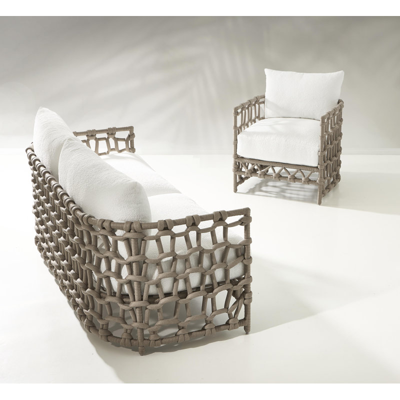 Nodi Outdoor Lounge Chair, Cream Outdoor Poly 6070-002
