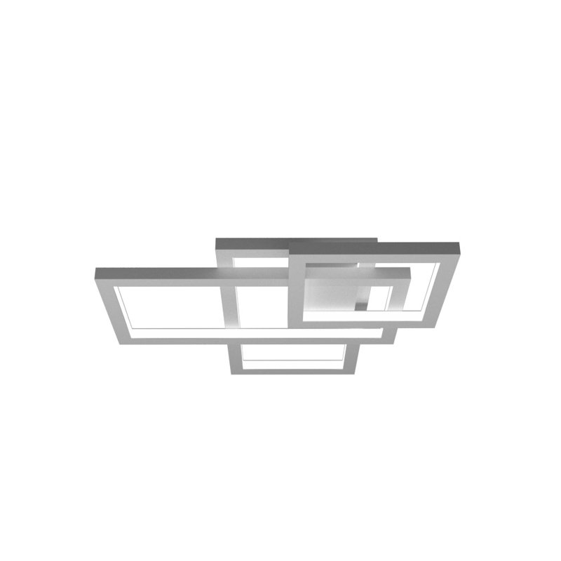 Teak Finish Contemporary LED Flush Mount Ceiling Light