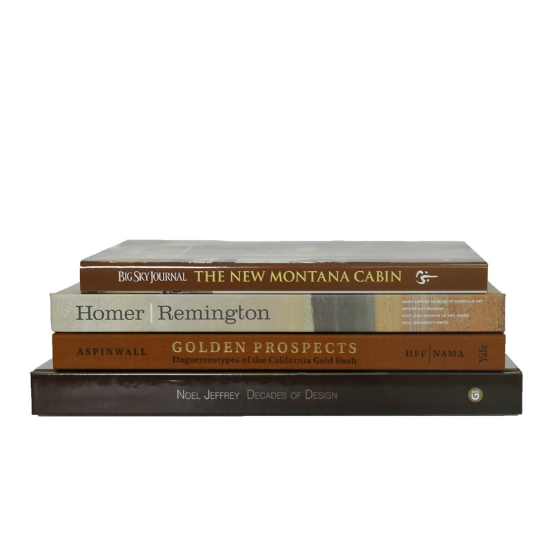 Decorative Books - Santa Fe Coffee Table Stack - 4 Brown and Red Books