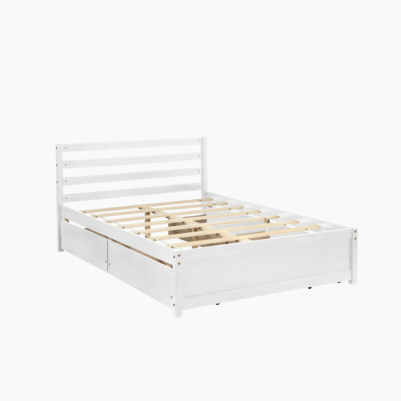 Farad Solid Wood Slat Storage Bed