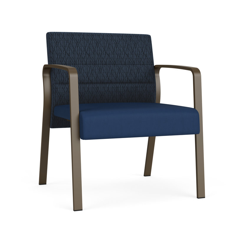 Chaise d'invité surdimensionnée Waterfall, Bleu, Bronze