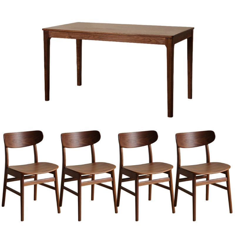 Simple And Durable Black Walnut Solid Wood Table