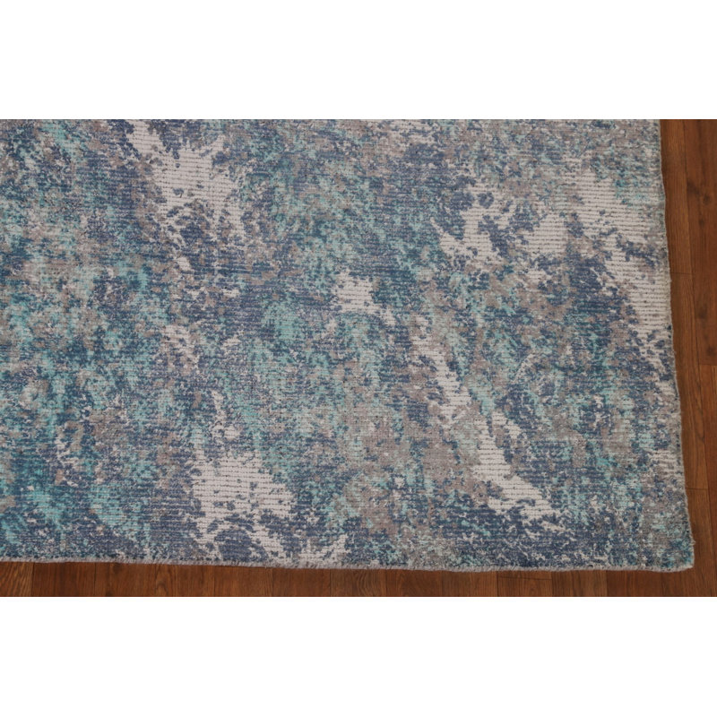 Tapis à motif abstrait indien moderne 8 x 10