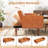 Hamman Twin 70.5" Wide Faux Leather Tufted Back Convertible Sofa-832264438