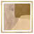 Toile avec cadre flottant or