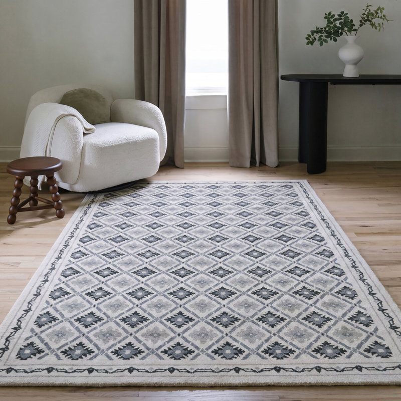 Tapis bleu Ansel, 7 pi 10 po x 10 pi