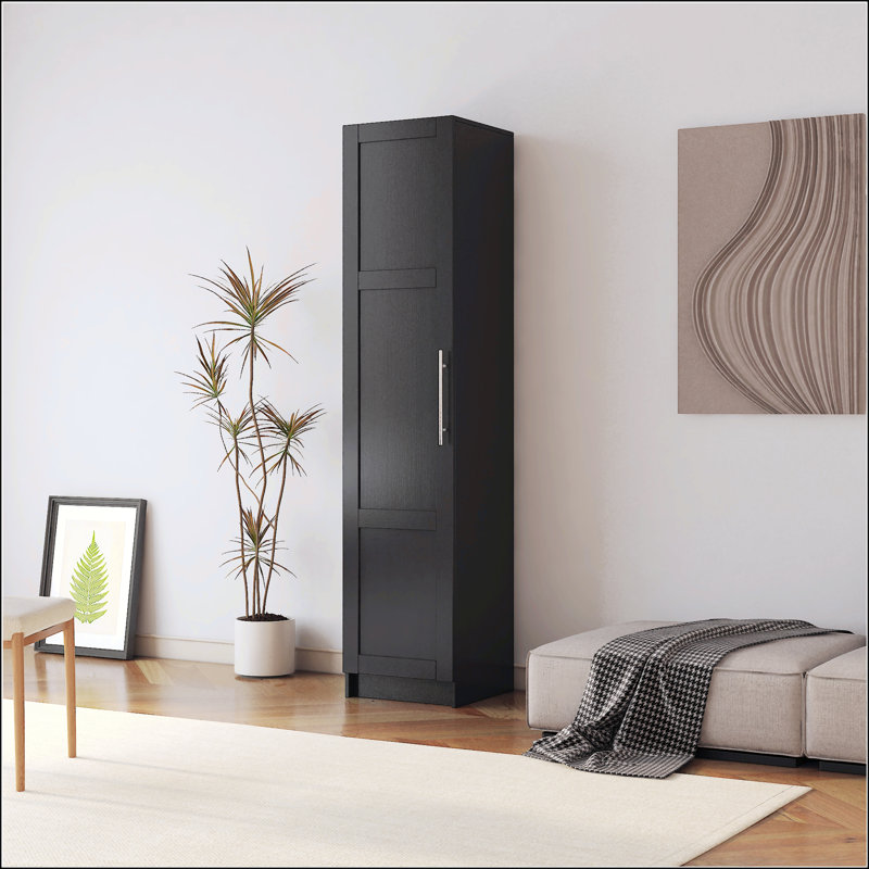 Armoire de rangement murale empilable, Noir