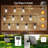 54FT Solar String Lights Outdoor Waterproof 16+1 LED Bulbs Remote Controlled Timer Dimmable, USB Port Solar Lights, Outdoor Lights for Patio, Balcony, Garden, Camping