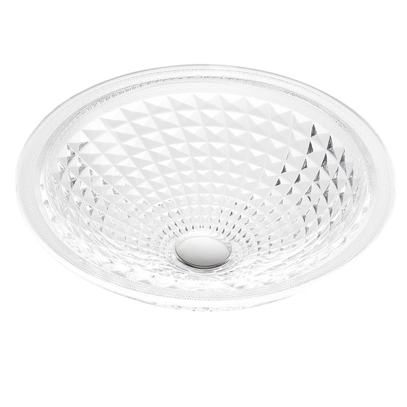 ANZZI 16.5'' Clear Glass Circular Bathroom Sink