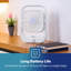 GEEPAS Silent Desk Cooling Fan | 3 Speed USB Rechargeable 1200mAh, 5-7h Runtime, LED Light, 180° Adjustable Mini Air Circulator for Bedroom, Office, Table Use-128242492