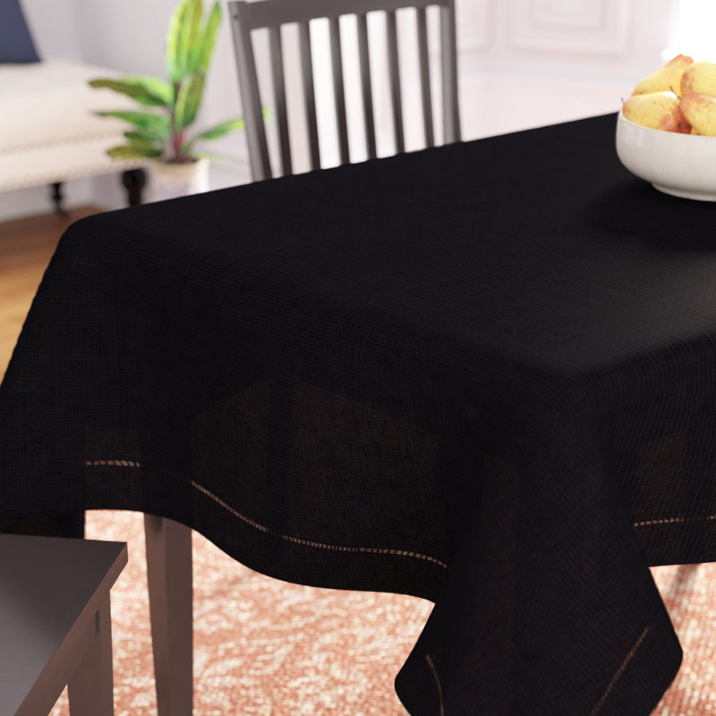 Polyester Tablecloth, 72" L x 72" W, Black