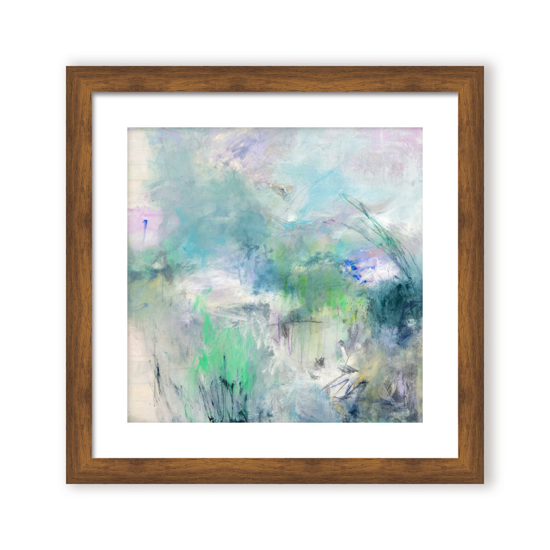Corners of My Mind II Framed Acrylic Painting Print by Patricia Schwimmer, 12" H x 12" W x 1.125" D, Framed Matted Print