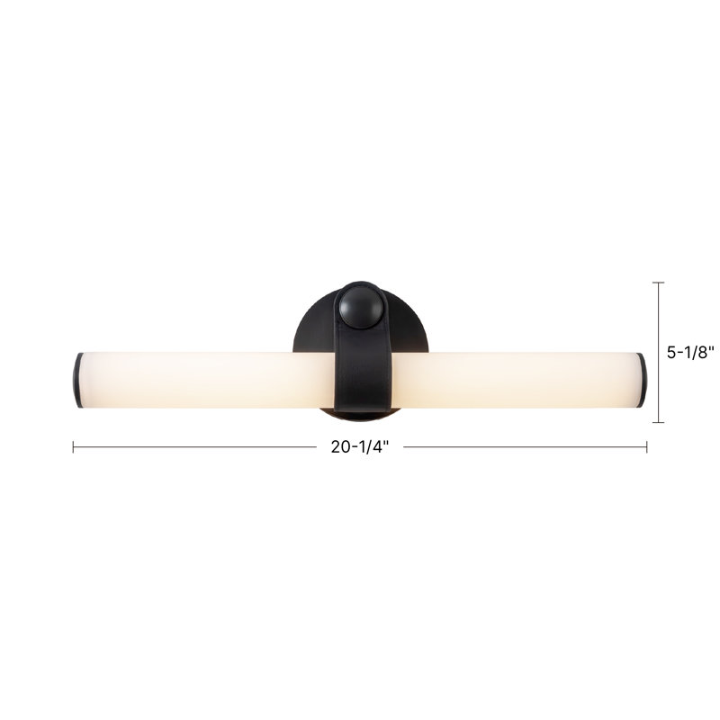 Ledger dimmable LED 20-in Black dimmable LED Bathroom Vanity Light, Oil Rubbed Bronze