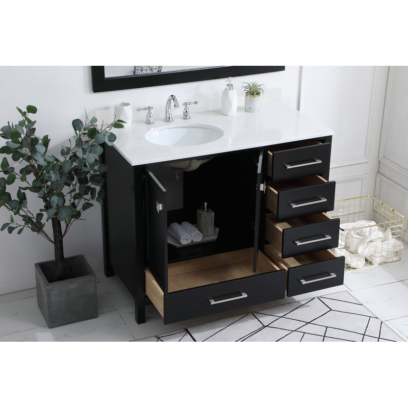 Ensemble de meuble-lavabo simple 42 po Irene, Noir