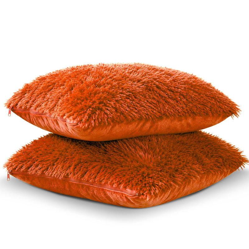 Reversible Throw Pillow, Square 18", Rust