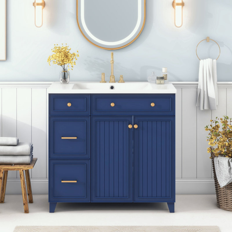 Rangement pour salle de bain Starletta, Marine