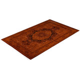 Overdyed One-of-a-Kind 4' 8" X 7' 5" Hand Knotted Area Rug