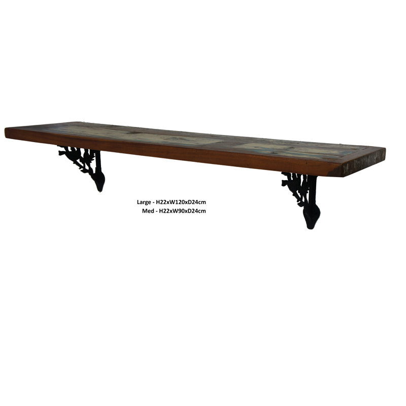 Copan Teak Solid Wood Bracket Shelf