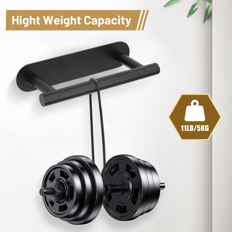 Wall Mounted Toilet Paper Holder, Matte Black