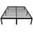 King Black Steel Platform Foundation With Modern Styling And Under - Bed Storage, 76 In Width Fashion-1004094649