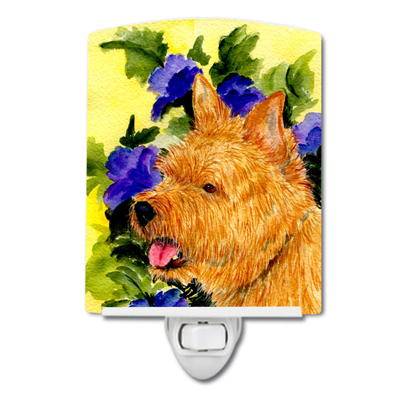 Éclairage de nuit en céramique norwich terrier