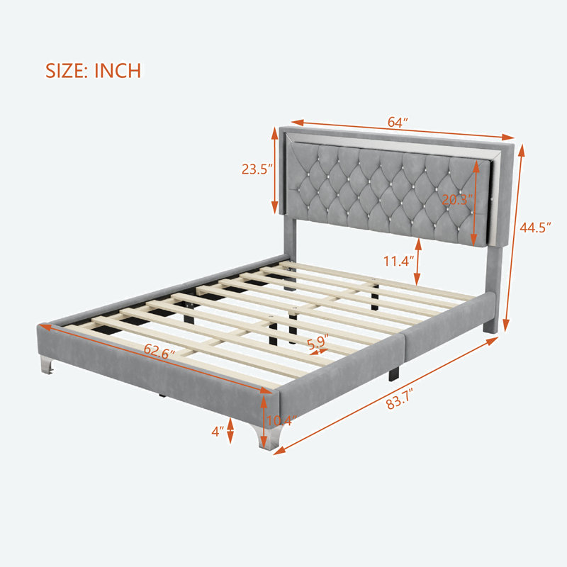 Upholstered Platform Bed