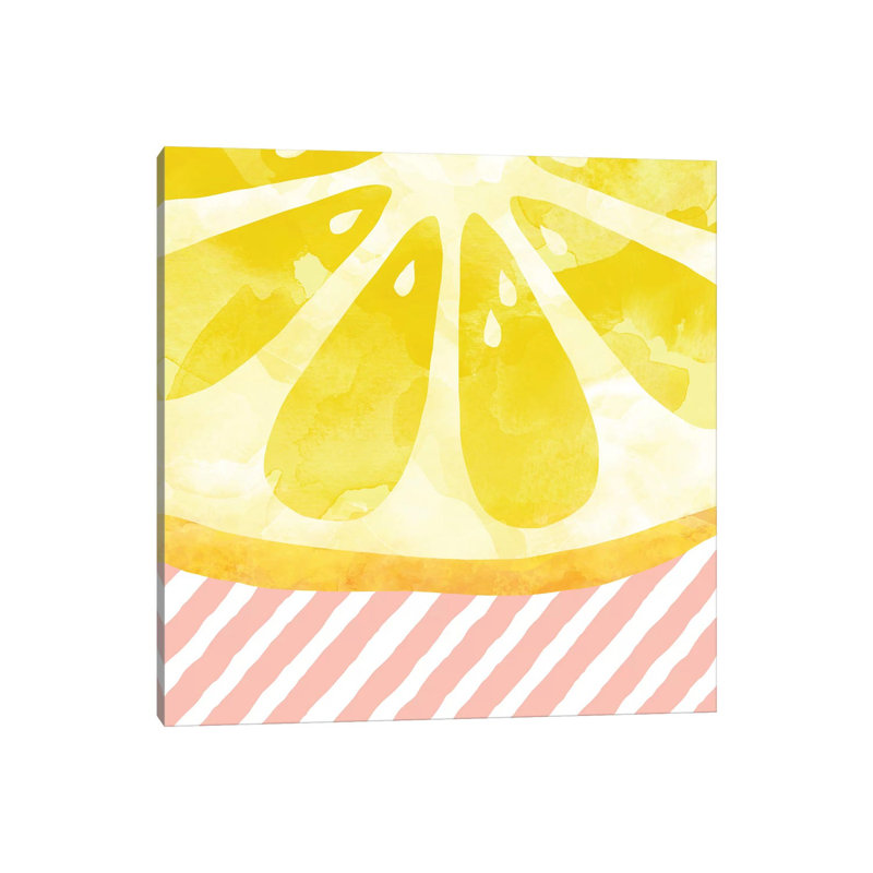 Lemon Abstract - Wrapped Canvas Painting, 93.98 cm H x 93.98 cm W