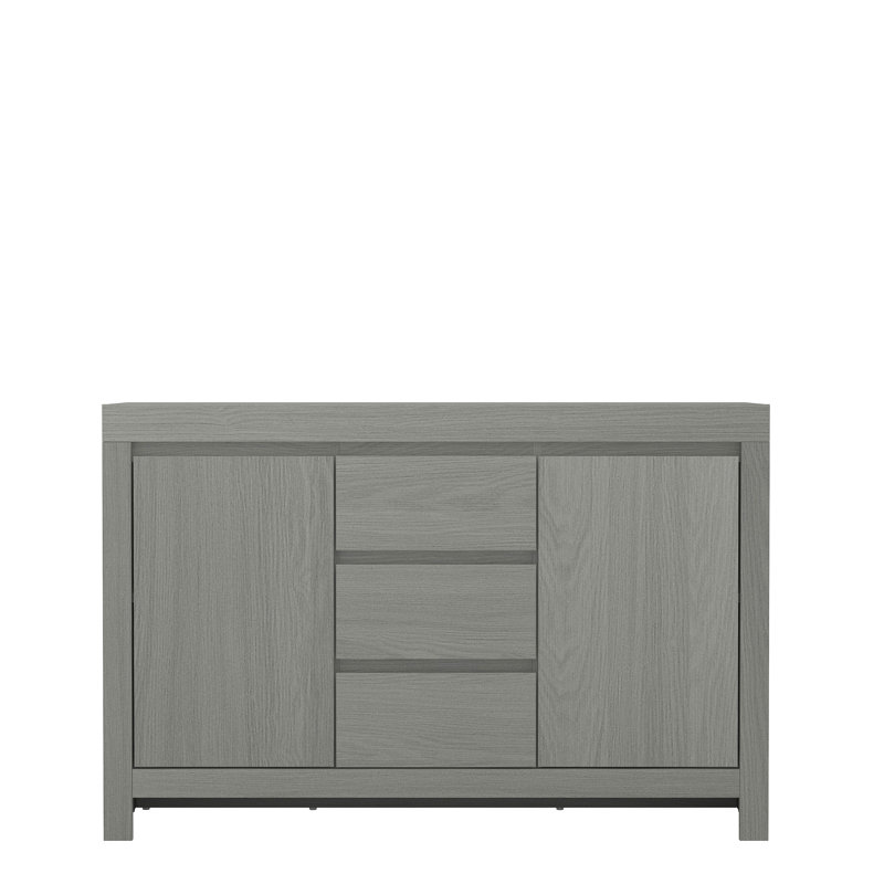 Ellani Cubbot Wide 2 Door 3 Drawer Sideboard, Cool Grey