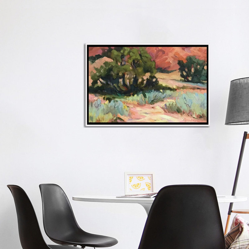 Mesa At Ghost Ranch 1 Piece Wall Art on Canvas, 66.04 cm H x 101.6 cm W x 4.445 cm D, White