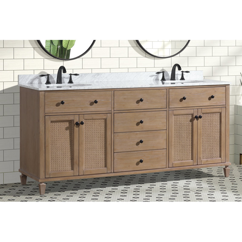 Berkely 72" Freestanding Bathroom Vanity Weathered Fir